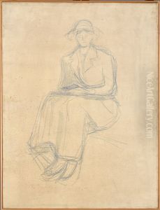 Seated Woman by Edvard Munch