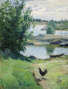Rooster and Chicken by Ada Thilen