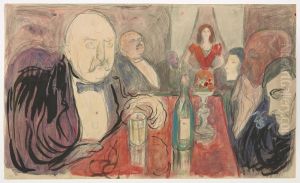 Kristiania Bohemians II by Edvard Munch