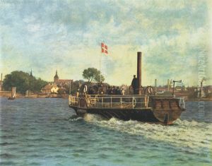 The paddle steamer Fritz Juel. by Carl Baagoe