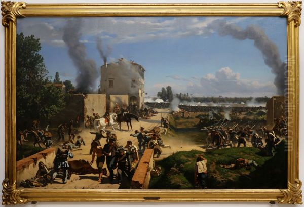 Toscani a Curtatone (Campagna del 1848, veduta presa sul ponte dell'Osone), - view 1