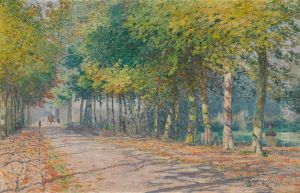 Une avenue by Emile Claus