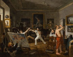 In the painter's studio In the painter's studio