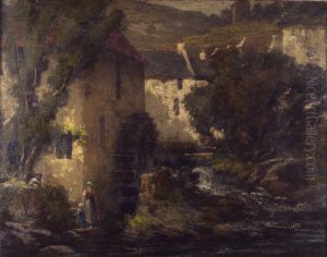 Le Moulin a eau by Gustave Courbet