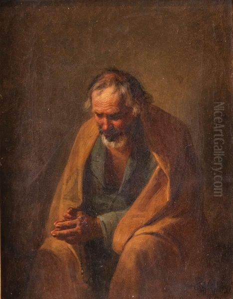 Saint in prayer - view 1