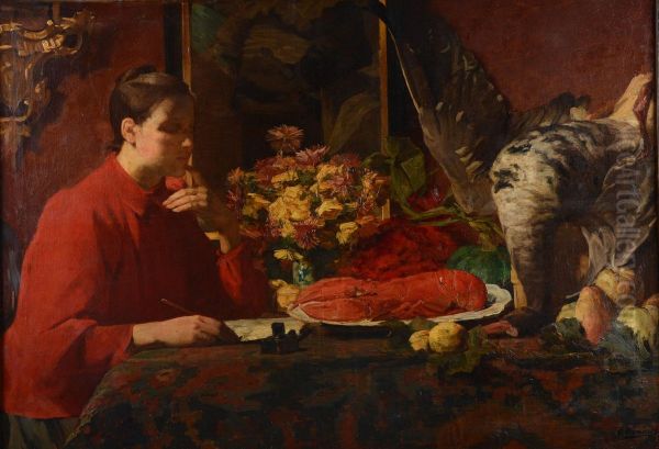 Lady with a lobster - view 1