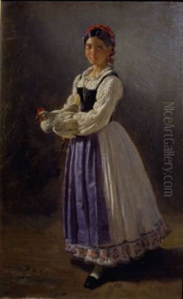 Figura di donna con una gallina fra le mani (Vasto - Abruzzo) - view 1