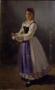 Figura di donna con una gallina fra le mani (Vasto - Abruzzo)