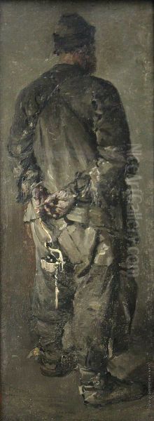 Miner holding a lamp - view 1