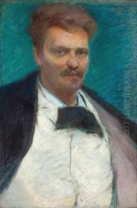 Portrait of August Strindberg.