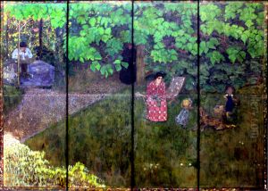 The Family of the composer Claude Terrasse in the Garden The Family of the composer Claude Terrasse in the Garden