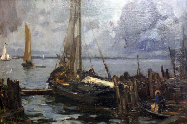 Fiord landscape with sailing boats - view 1