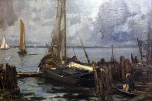 Fiord landscape with sailing boats