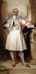 Otto, King of Greece with the Decree Founding the National Bank of Greece by Nikiforos Lytras