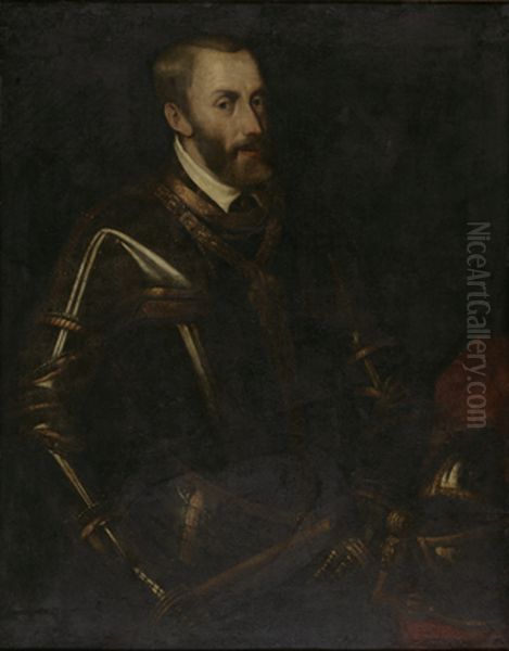 Portret van Keizer Karel in wapenrusting - view 1