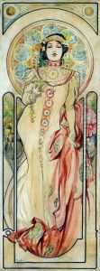 Poster design for Moet et Chandon champagne. by Alphonse Mucha