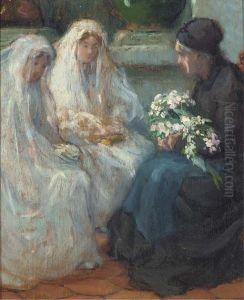 A visit with grandmother by Antoine Daens