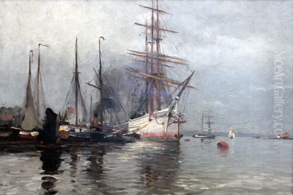 Sailboat in Flensburg Harbour - view 1