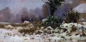 Winter landscape. by Henryk Weyssenhoff