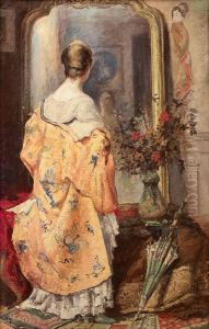 Young woman before a mirror Young woman before a mirror