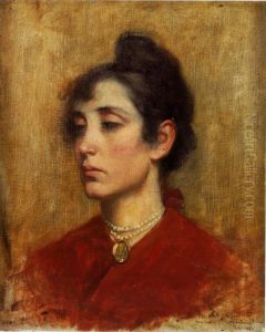Portrait of Madame Ettinger. by Samuel Hirszenberg