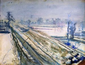 View of Kosciuszko Mound from the artist's atelier.
