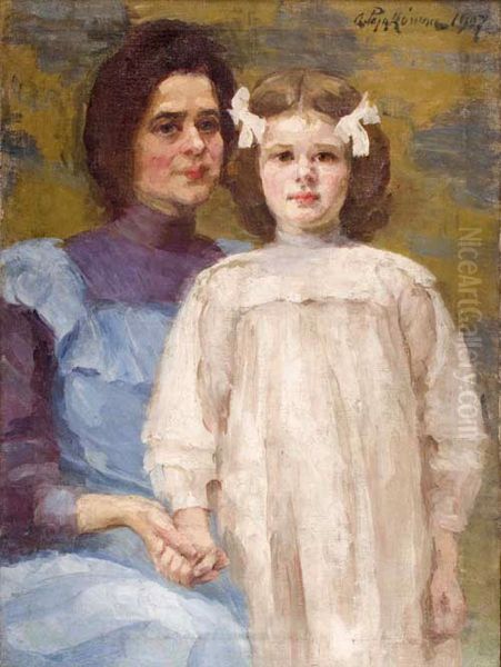 Self-portrait with Daughter - view 1