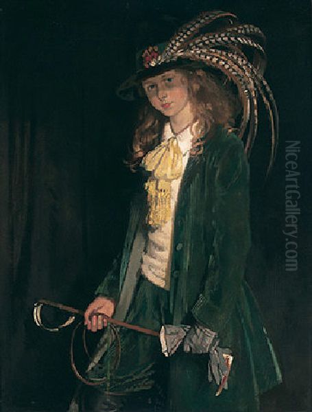 Portrait of Gardenia St. George with riding crop - view 1