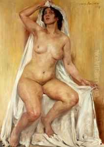 Female nude. by Lovis (Franz Heinrich Louis) Corinth