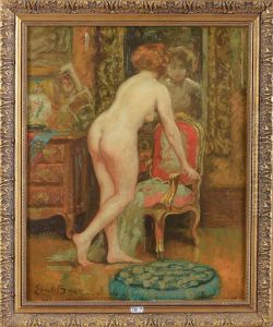 Nude female with a mirror Nude female with a mirror