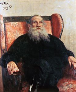 <<Portret L.N. Tolstogo v rozovom kresle>>