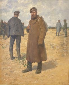 Portrait of a soldier by Aime Stevens