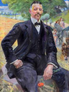 Portret mezczyzny z czerwonym makiem