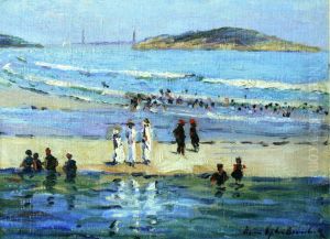 Bathers Along the Shore by Louise Upton Brumback