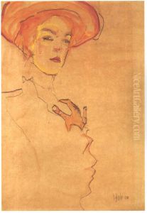 Portrait of a woman with orange hat