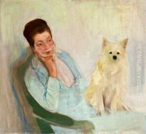 Portret zony z pieskiem Portret zony z pieskiem