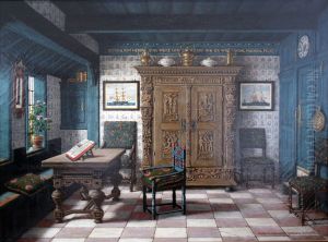 The blue living room by Carl Ludwig Jessen