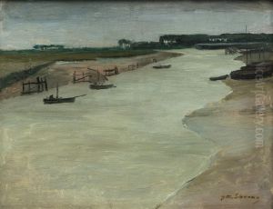 Landscape in Nieuwpoort by Gustave Max Stevens