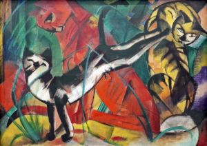 Tree cats by Franz Marc