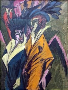 Two women on the street by Ernst Ludwig Kirchner