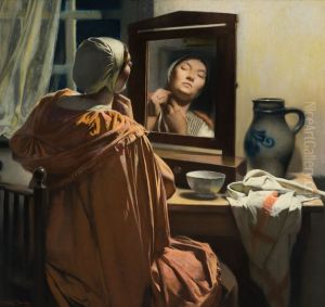 Woman at her toilet