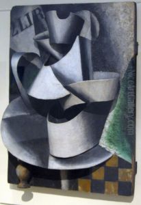Jug on a table by Lyubov' Popova
