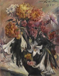 Chrysanthemen und Lilien Chrysanthemen und Lilien