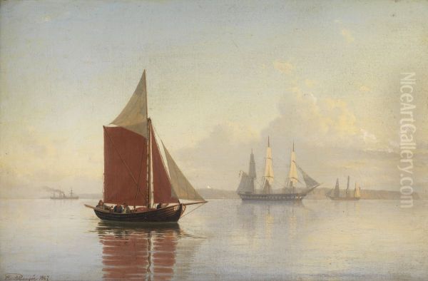 A cutter and two sailing ships. - view 1