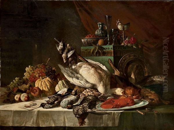 Still life with a white duck - view 1