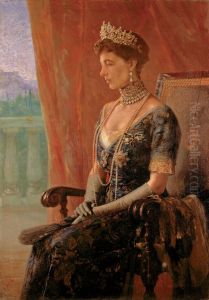 Portrait of Queen Sophia of Greece by Georgios Jakobides