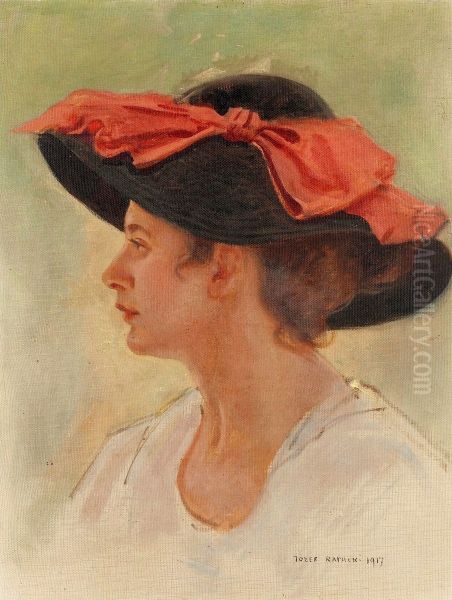 Portrait of a lady in hat. - view 1