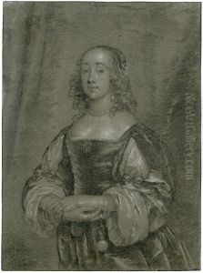 Portrait of a woman by Cornelis Janssens van Ceulen