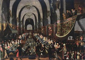 The Feast of Belshazzar by Master of the Feast of Belshazzar
