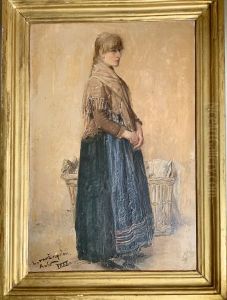 Washerwoman from Antwerp by Louis Van Engelen